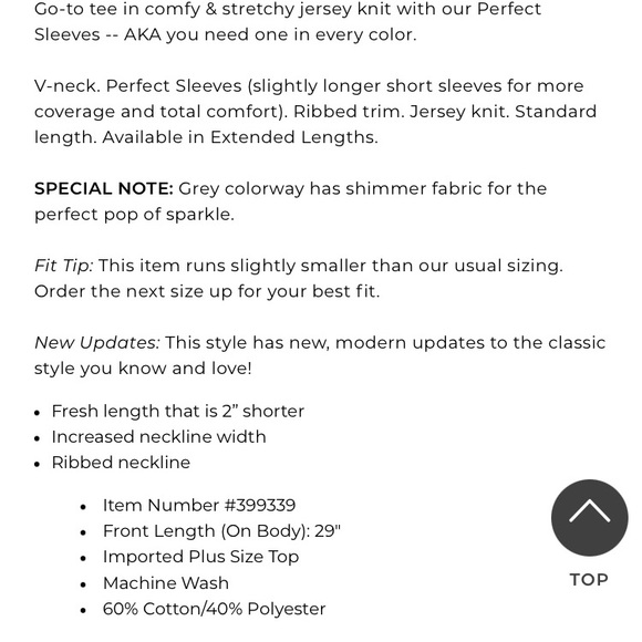 Lane Bryant plus size 22/24 color black v-neck tee - Picture 6 of 6